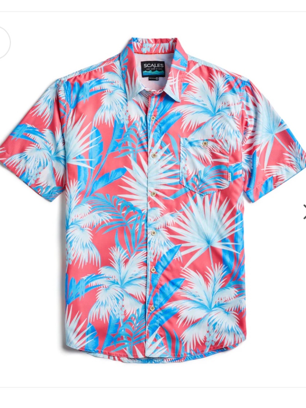 SCALES Palm City Button Down Short Sleeved Mens Shirt 3XL